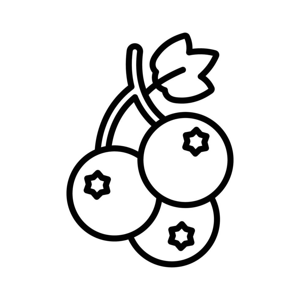 schwarze Johannisbeere Symbol Vektor Design Vorlage im Weiß Hintergrund
