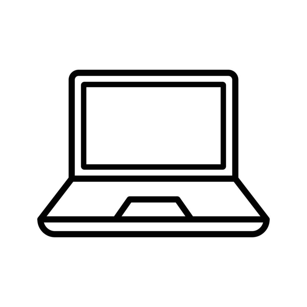 bärbar dator ikon vektor design mall i vit bakgrund