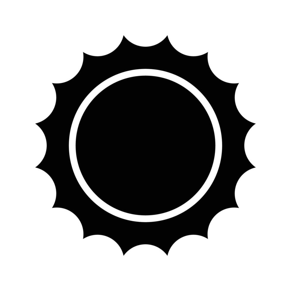 Sol ikon vektor design mall i vit bakgrund
