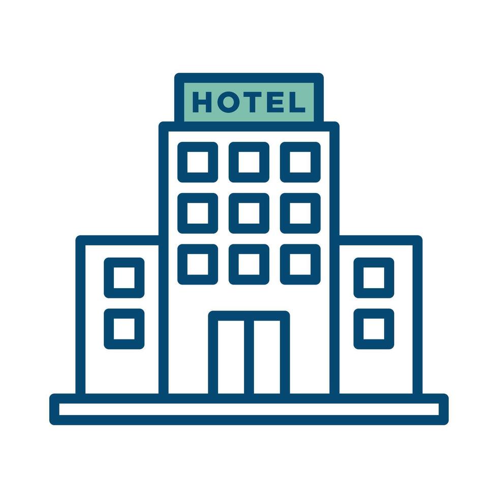 Hotel Gebäude Symbol Vektor Design Vorlage im Weiß Hintergrund