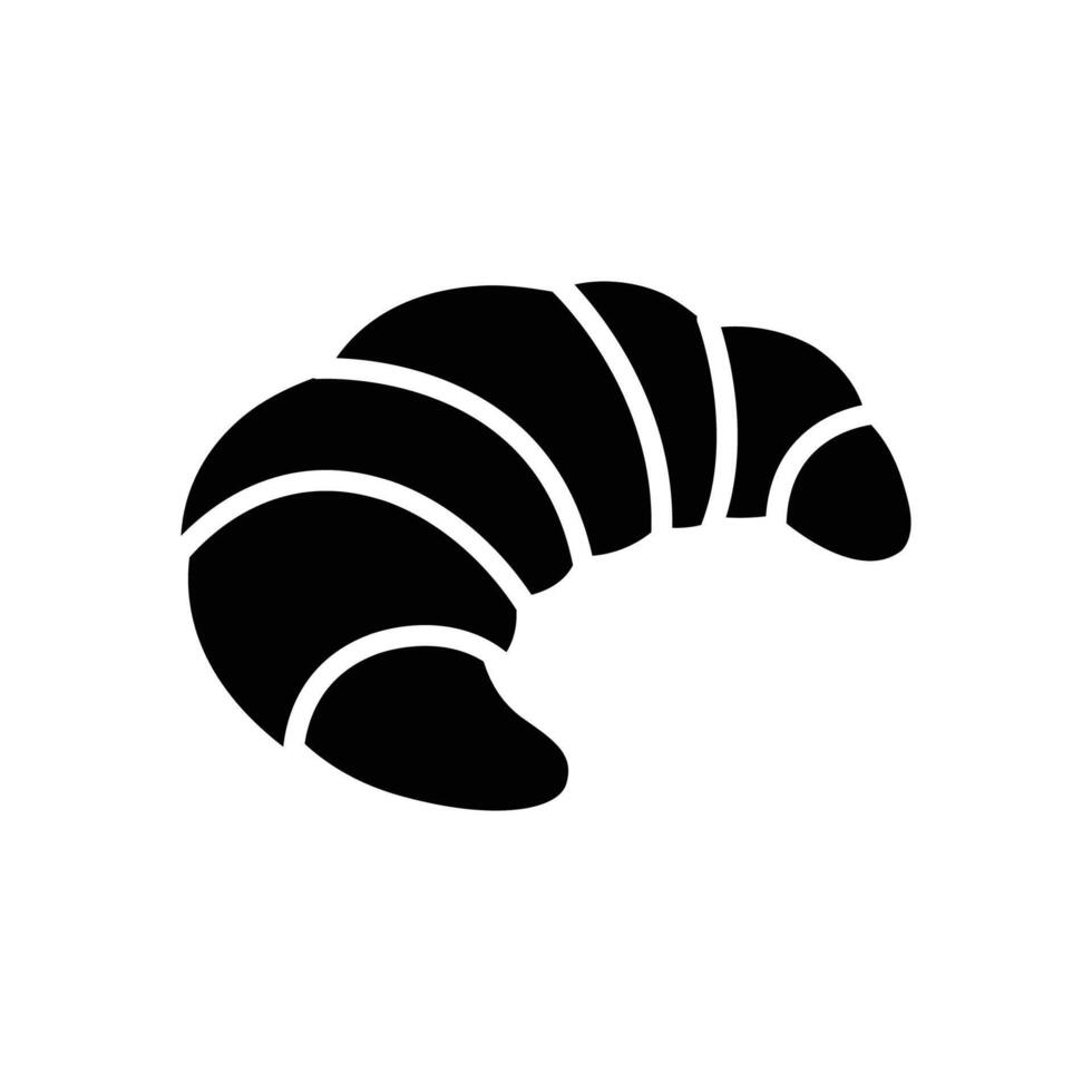 croissant ikon vektor design mall i vit bakgrund