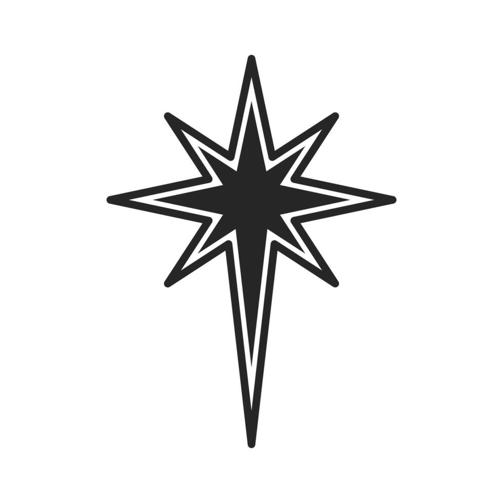 norr stjärna ikon vektor design mall i vit bakgrund