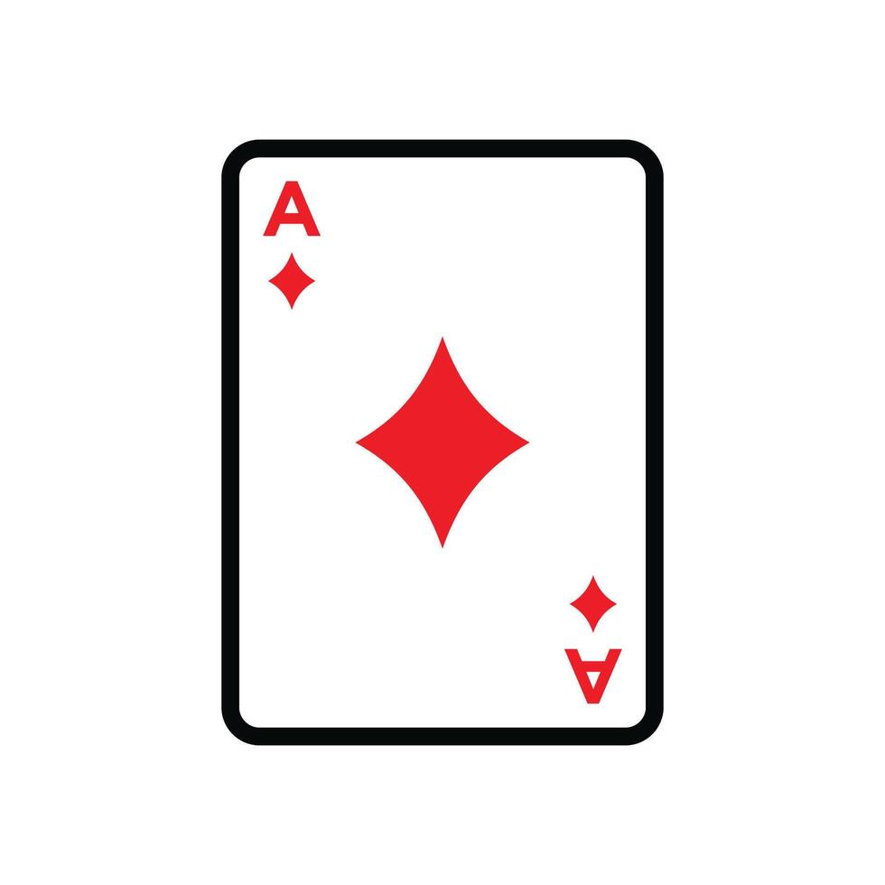 poker kort ikon vektor design mall i vit bakgrund
