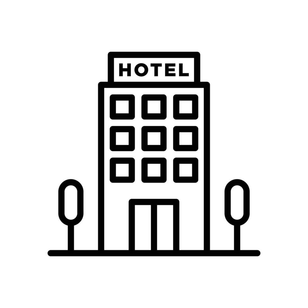 Hotel Gebäude Symbol Vektor Design Vorlage im Weiß Hintergrund