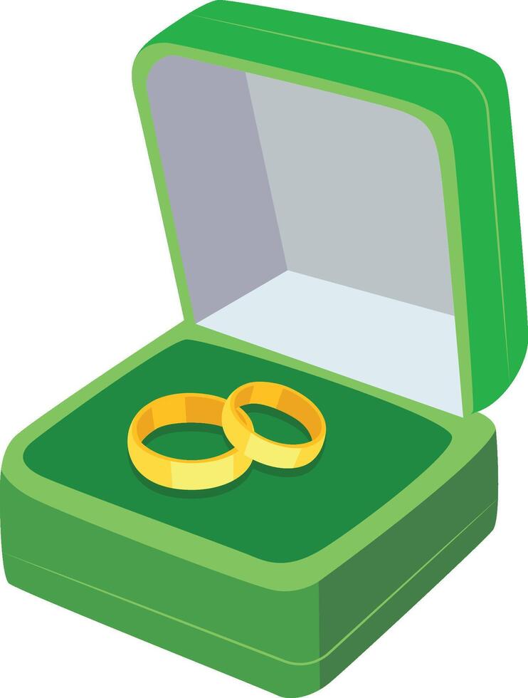 golden Hochzeit Engagement Ringe Vektor Abbildungen
