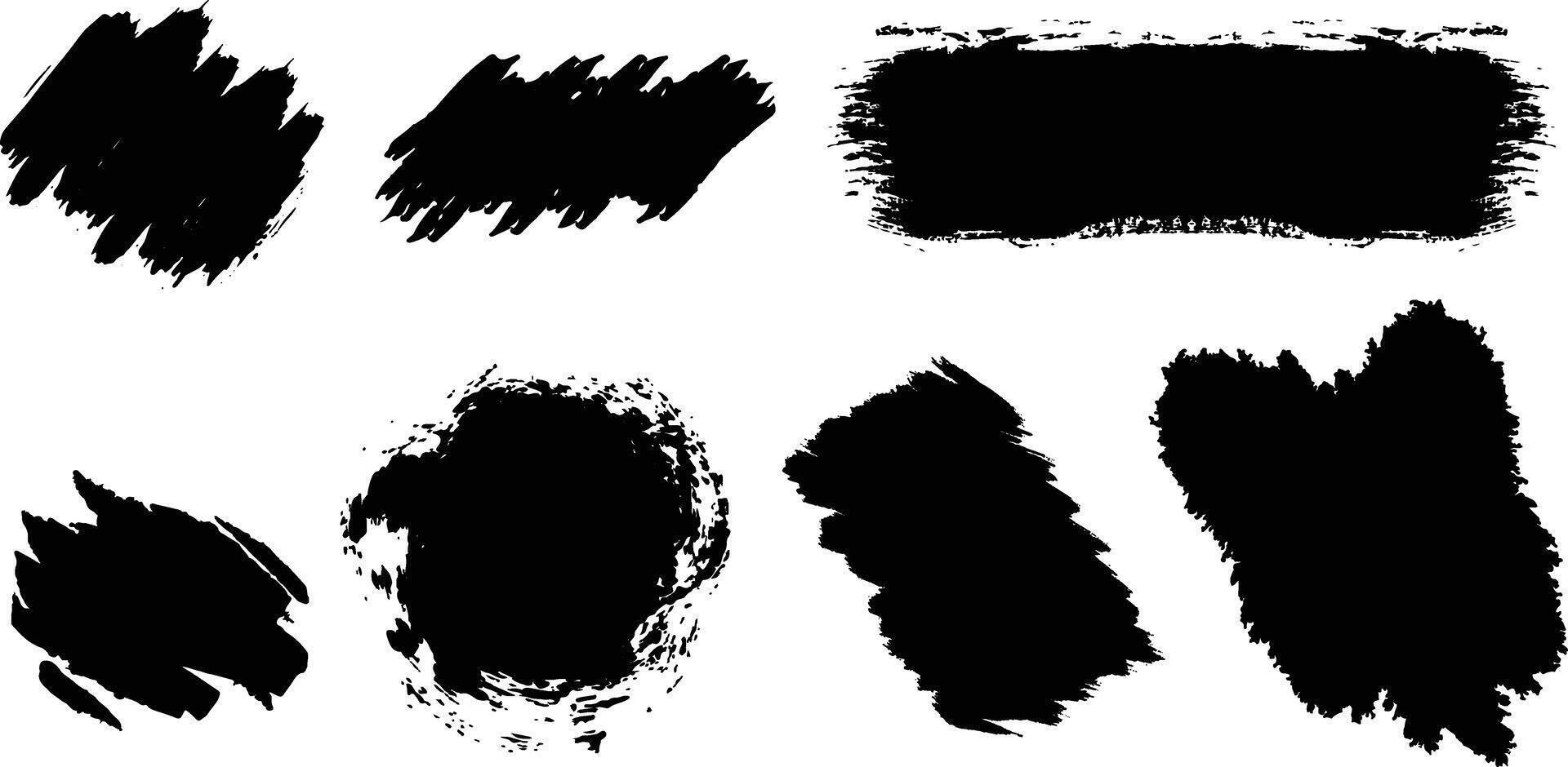 schwarz Farbe Tinte Farbe Bürste Schlaganfall Vektor