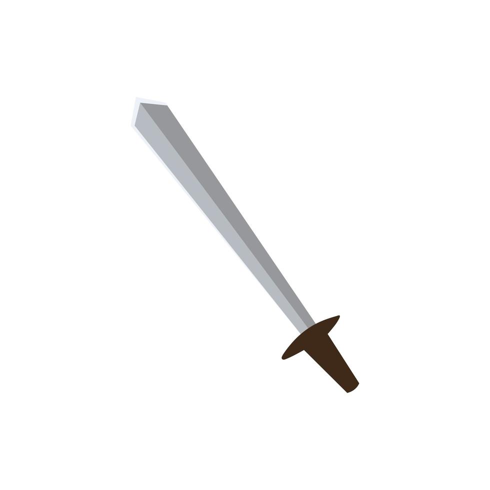 Schwertsymbol isoliertes Vektordesign vektor