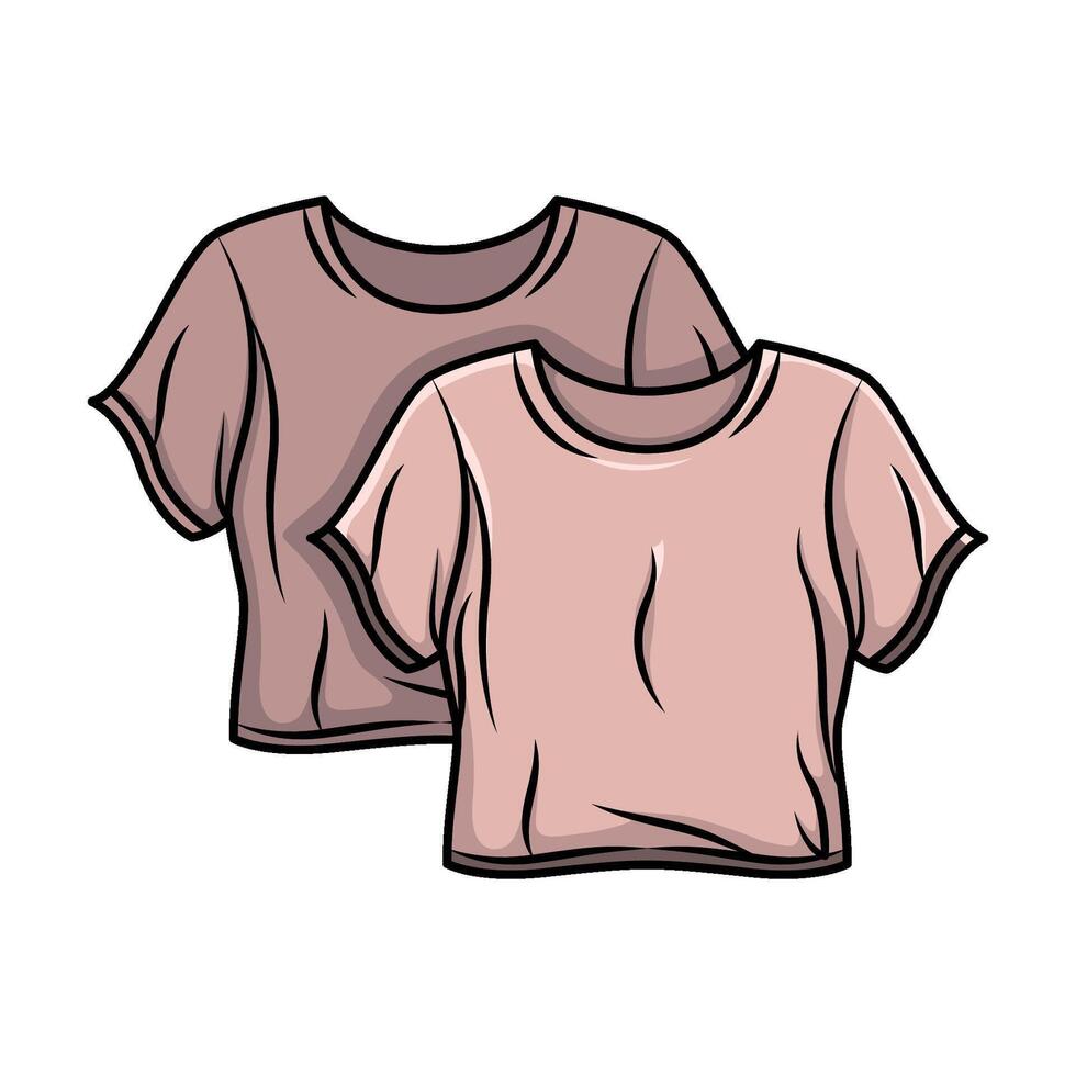 illustration av kvinnor t-shirt vektor