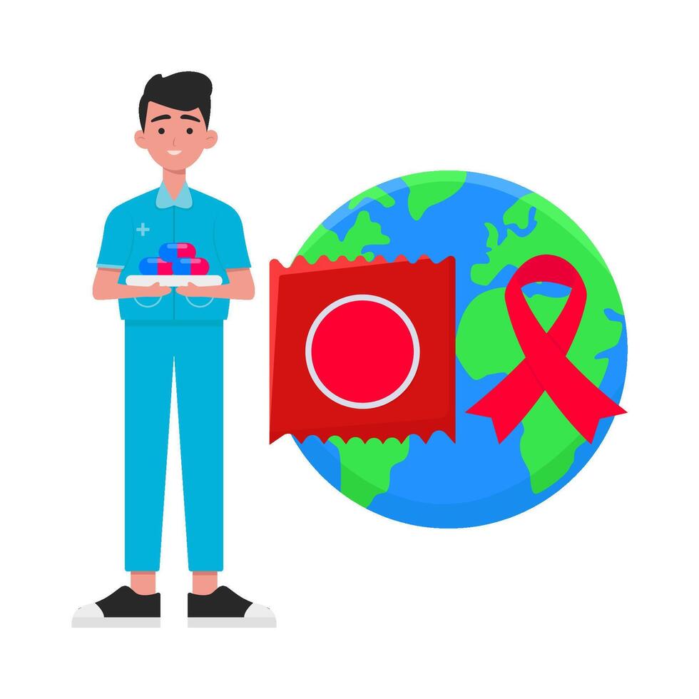 Illustration des Welt-Aids-Tages vektor