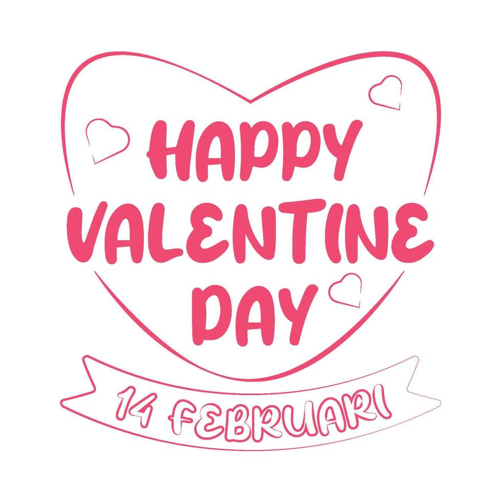 Illustration von glücklich Valentinstag Tag vektor