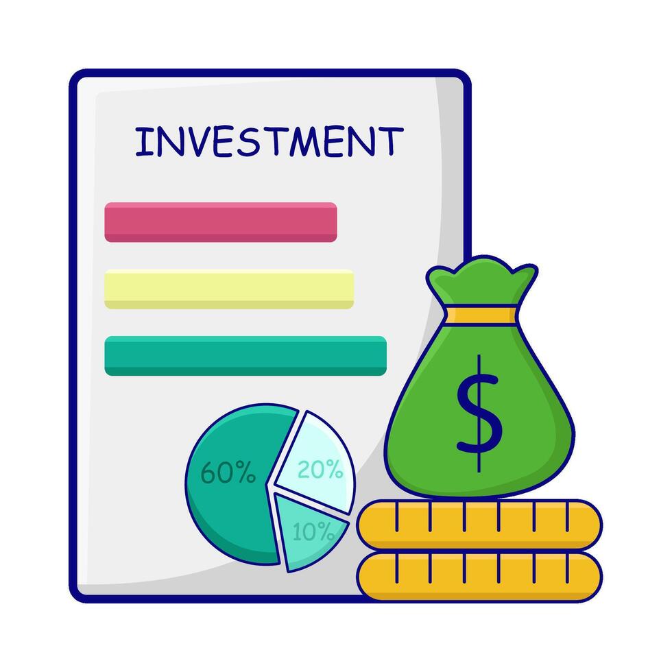 Illustration von Investition Analyse vektor