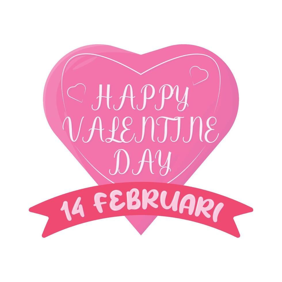 Illustration von glücklich Valentinstag Tag vektor