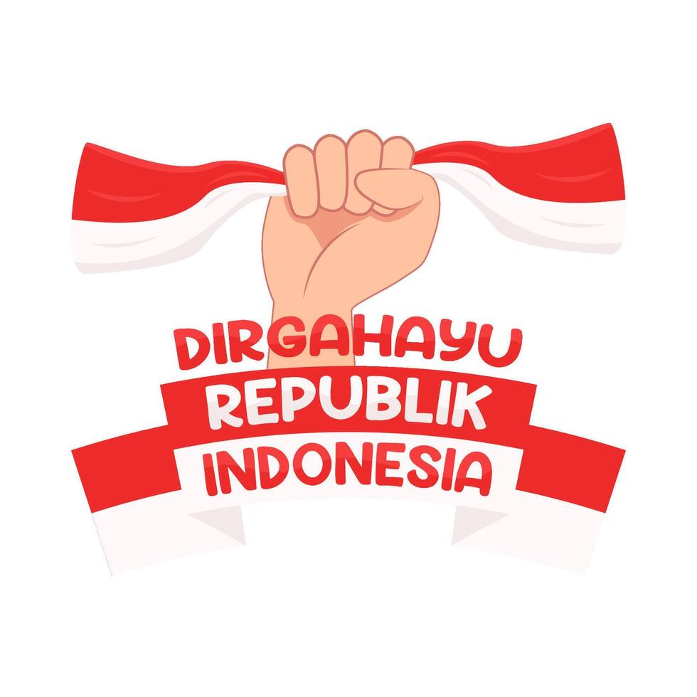 illustration av dirgahayu republik indonesien vektor