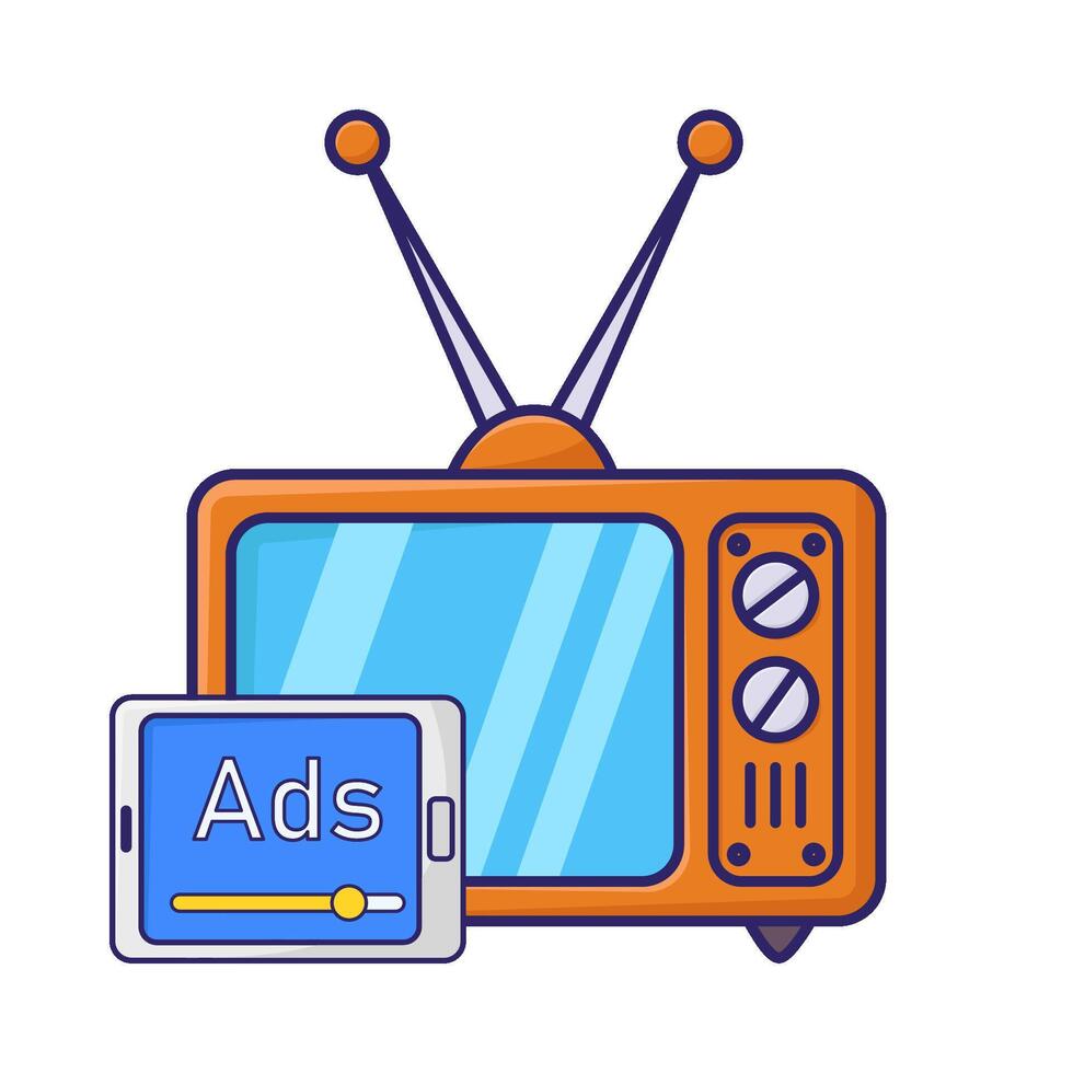 Illustration von online Werbung vektor