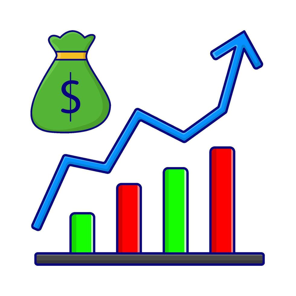 Illustration von Investition Graph vektor