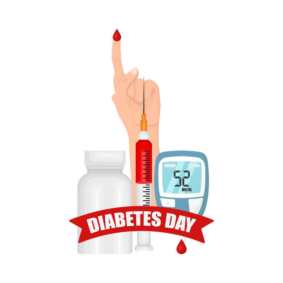 Illustration von Welt Diabetes Tag vektor