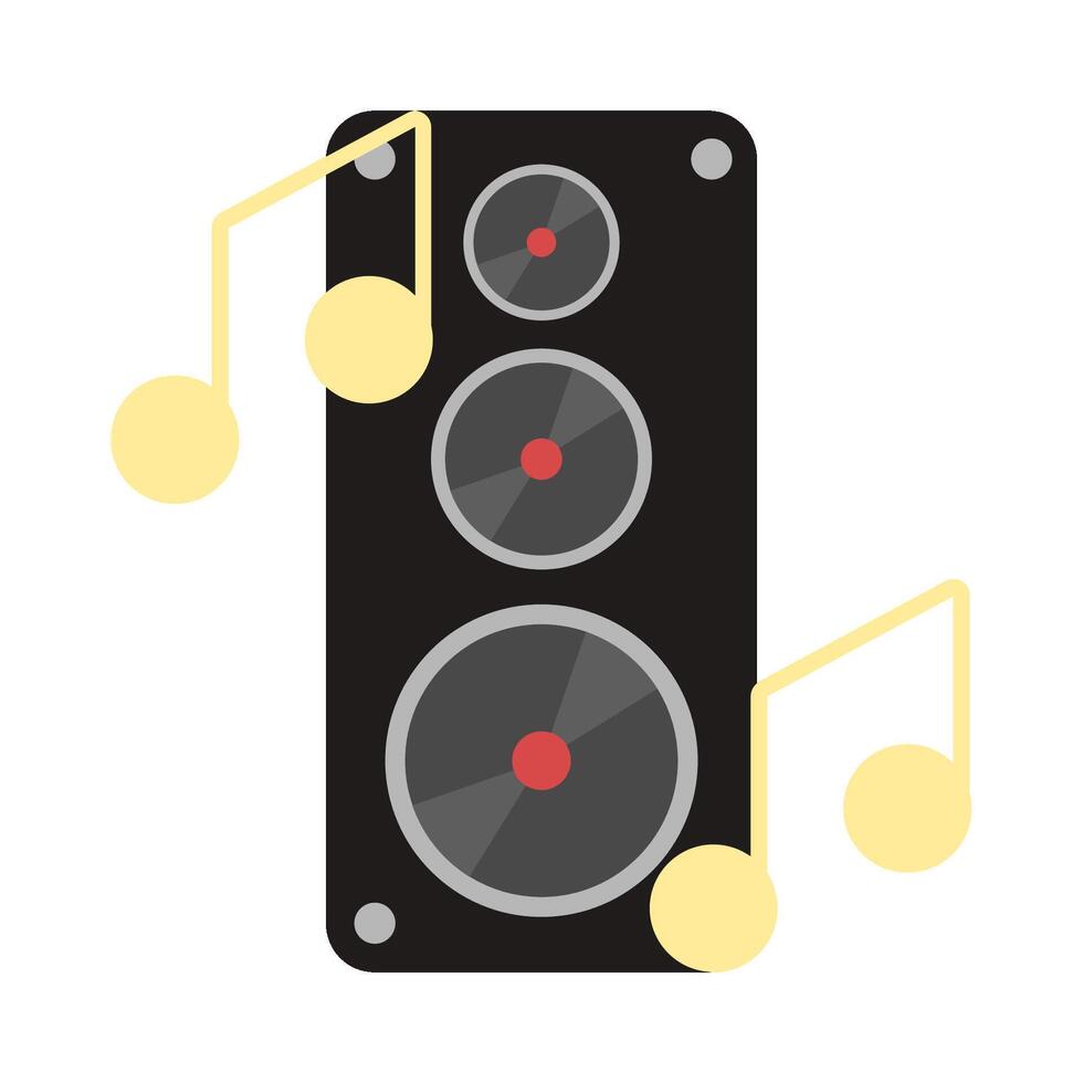 illustration av musik högtalare vektor