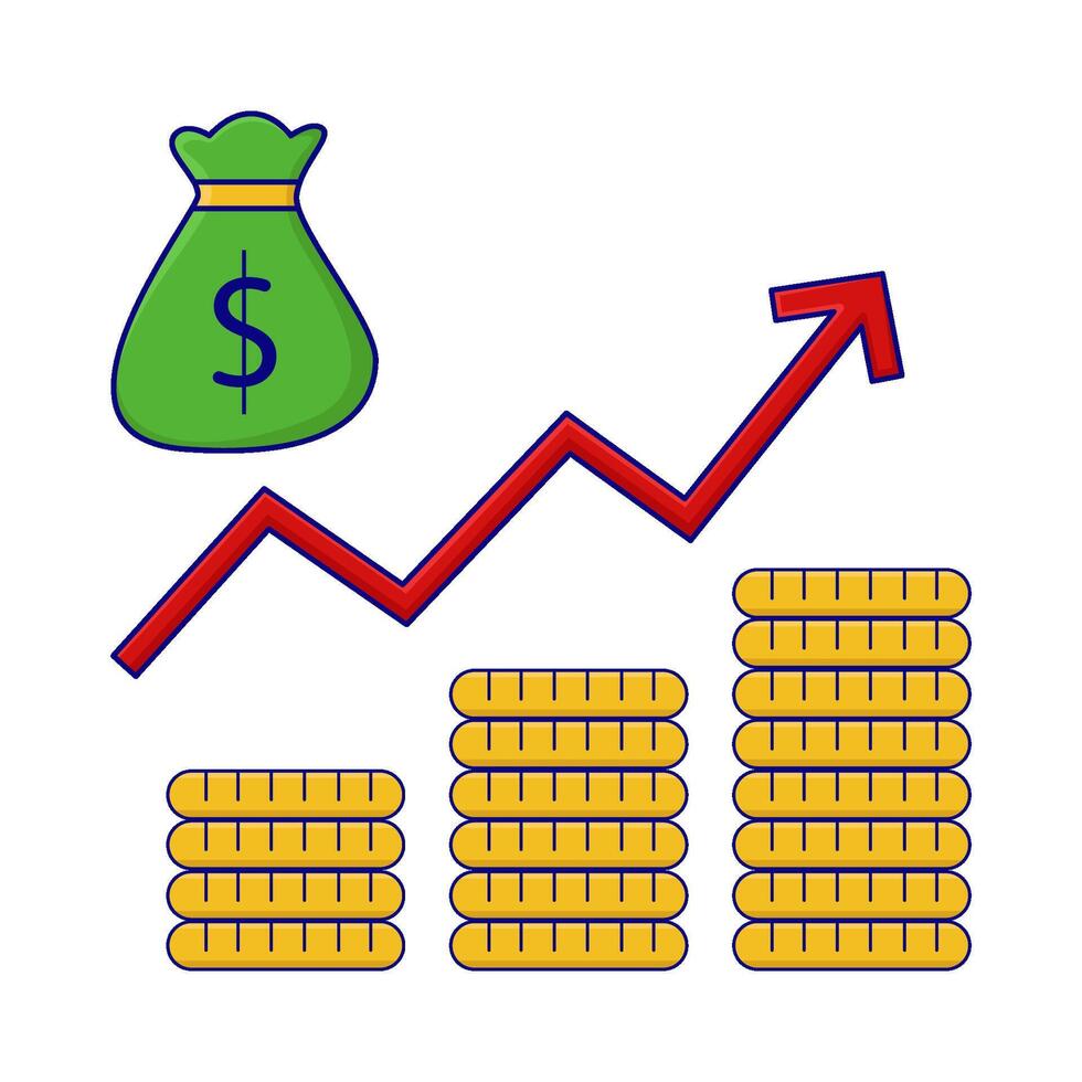 Illustration von Investition Graph vektor