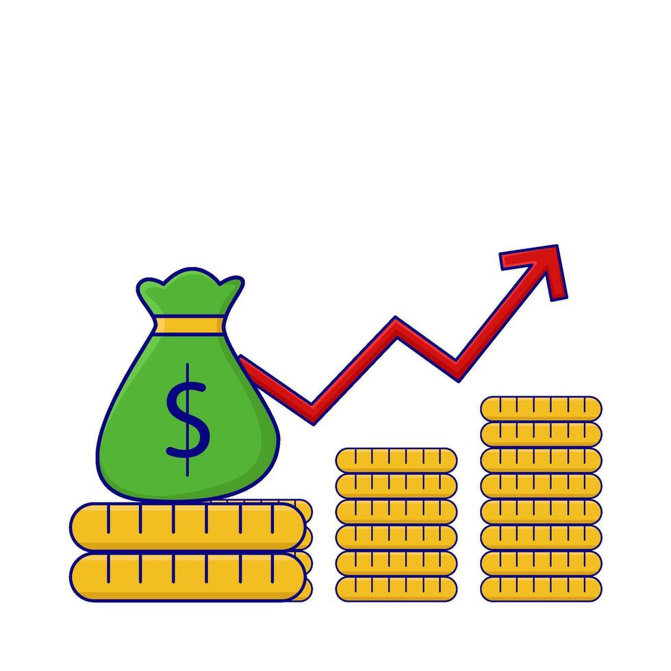 Illustration von Investition Graph vektor