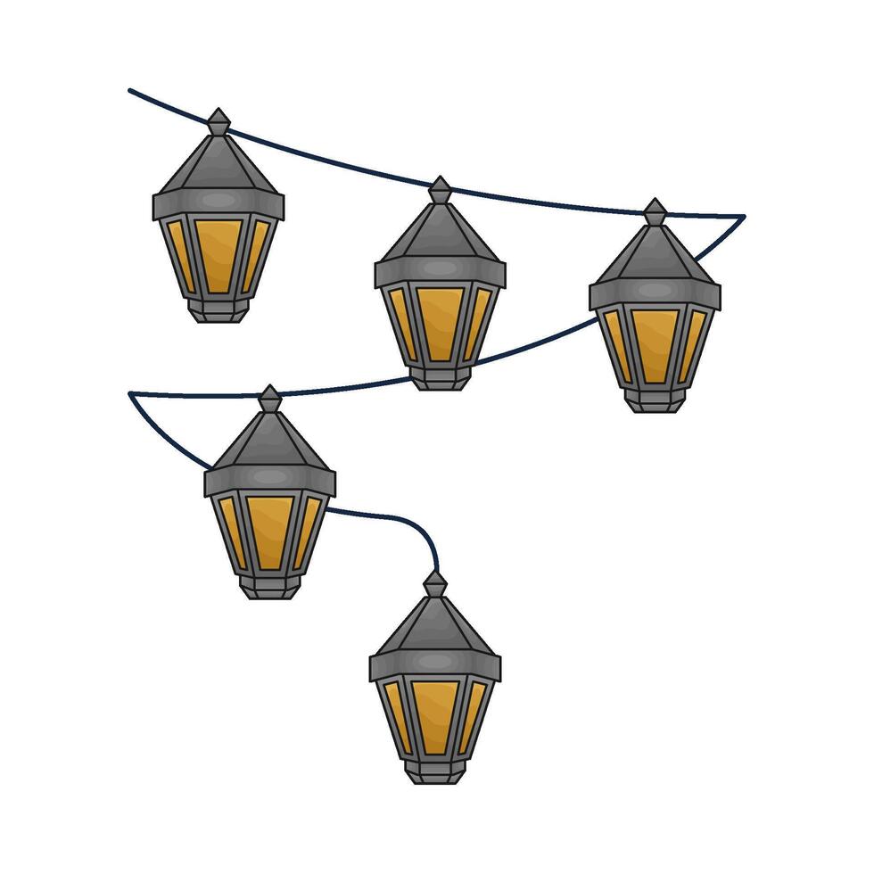 Illustration von Weihnachten Lampe vektor