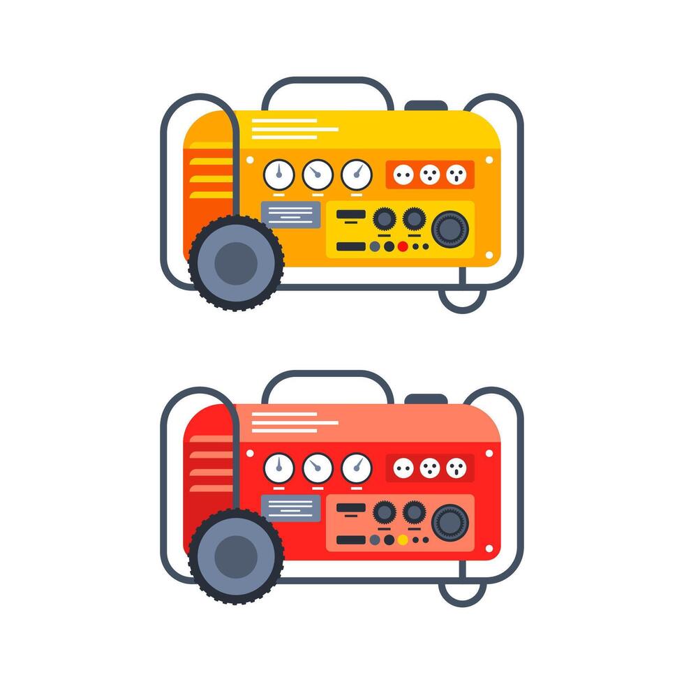 tragbar elektrisch Leistung Generator. Vektor Illustration