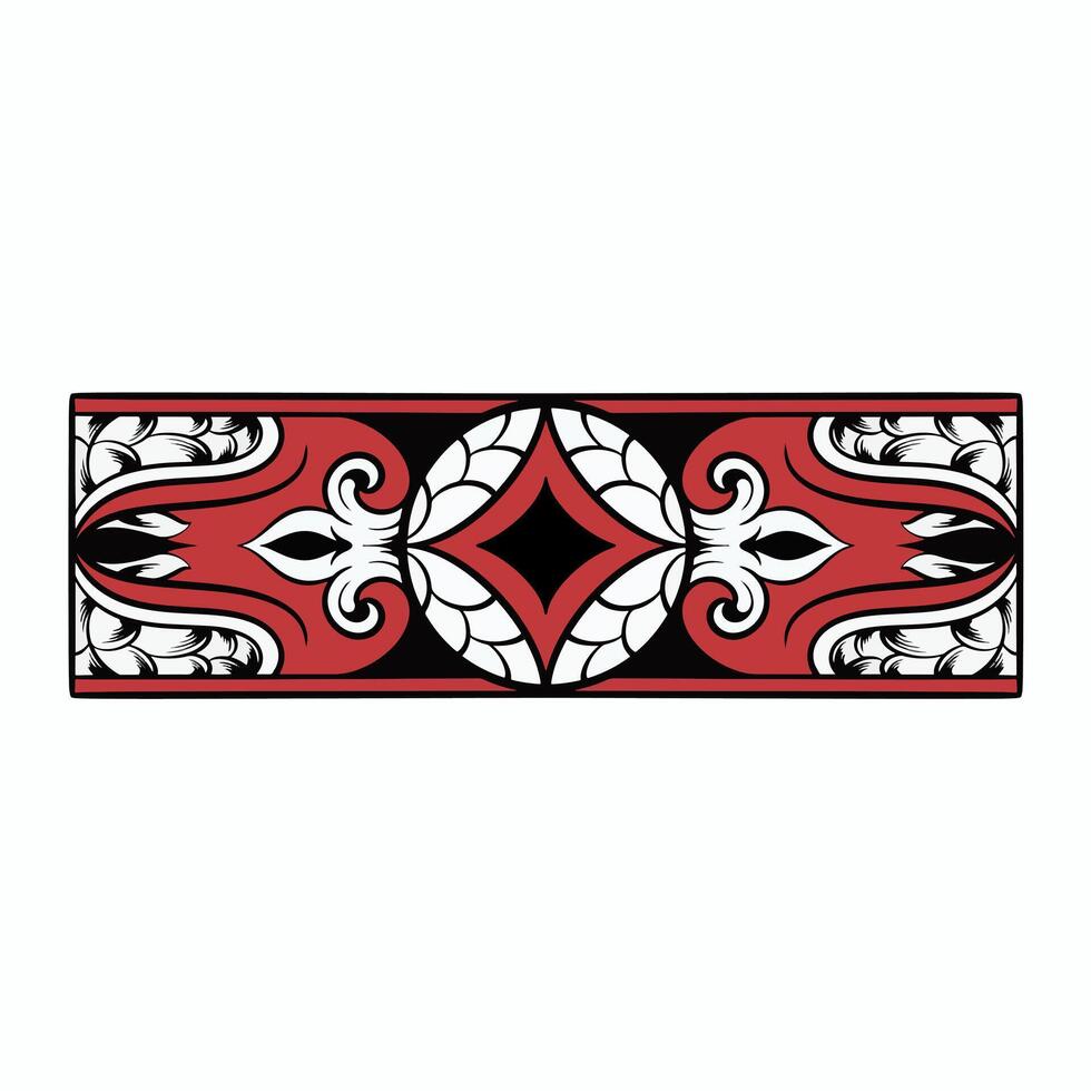 Hand gezeichnet Maori Stammes- tätowieren Muster Design vektor