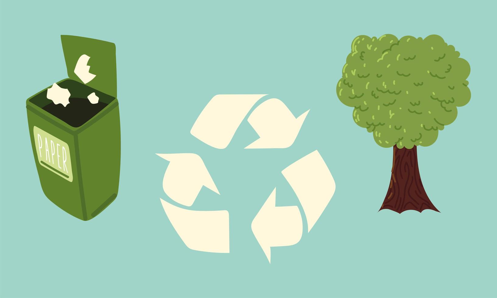 miljö och återvinning vektor