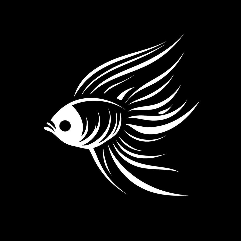 angelfish - minimalistisk och platt logotyp - vektor illustration