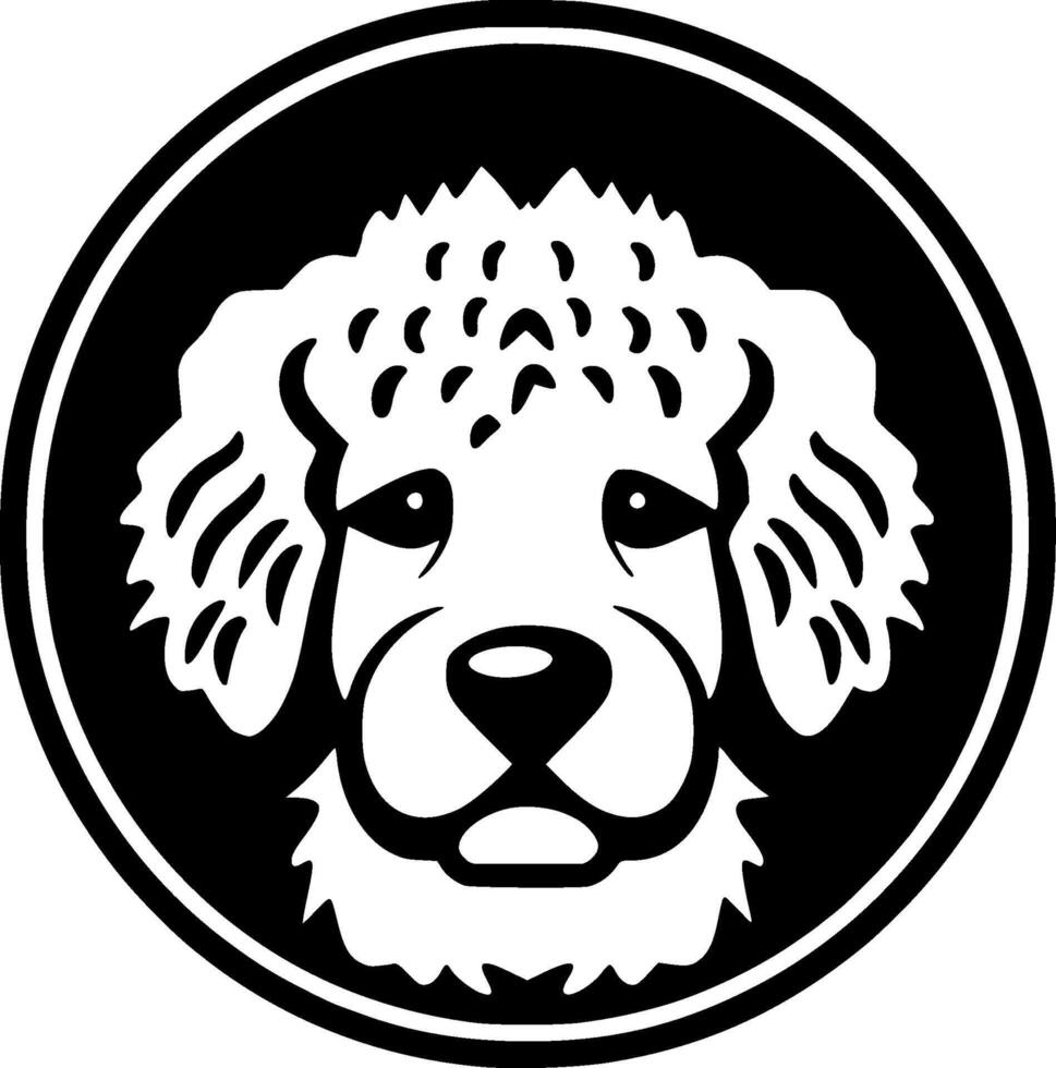 Bichon frise - - schwarz und Weiß isoliert Symbol - - Vektor Illustration