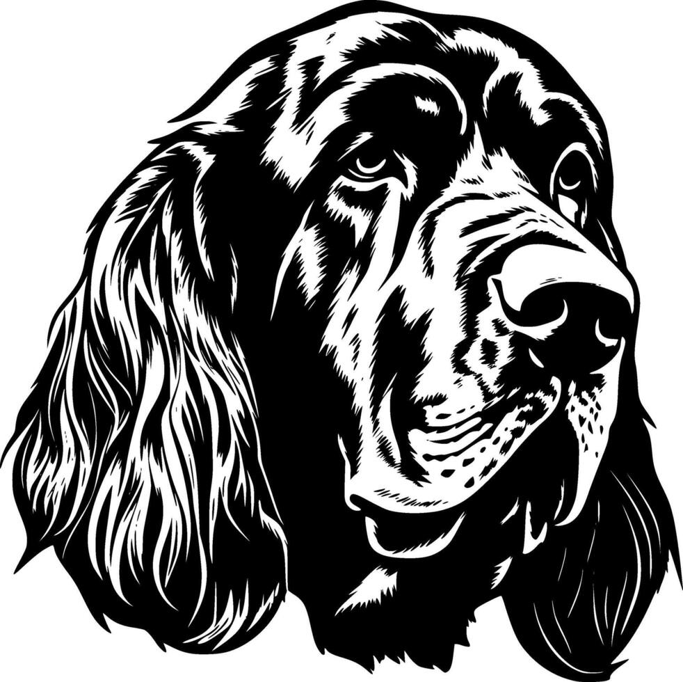 Bluthund - - minimalistisch und eben Logo - - Vektor Illustration