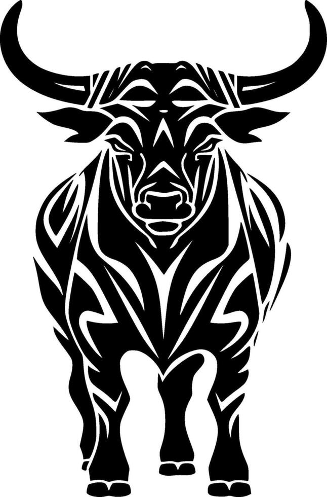 Stier - - minimalistisch und eben Logo - - Vektor Illustration