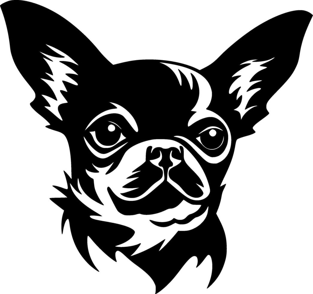 Chihuahua - - minimalistisch und eben Logo - - Vektor Illustration