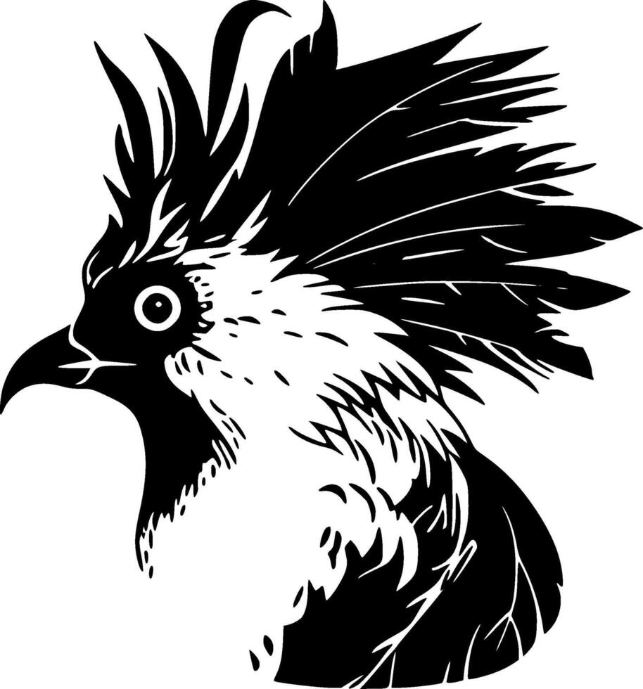 kakadua - minimalistisk och platt logotyp - vektor illustration