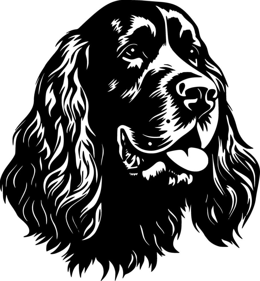 cockerspaniel spaniel, minimalistisk och enkel silhuett - vektor illustration