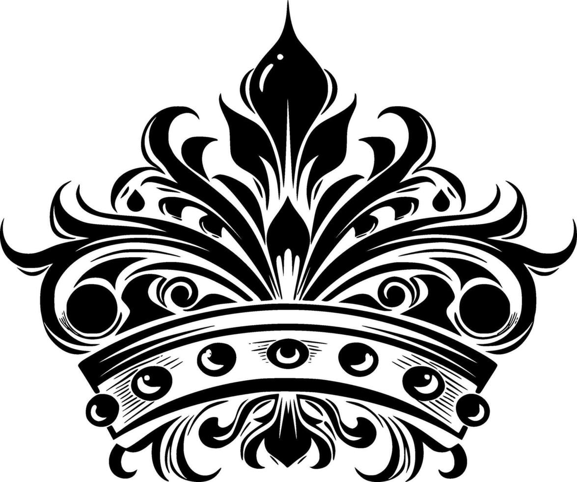 krona - minimalistisk och platt logotyp - vektor illustration