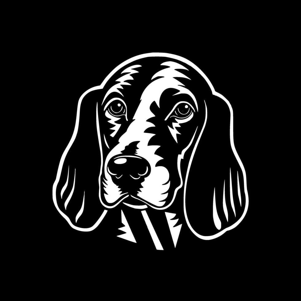 hund - minimalistisk och platt logotyp - vektor illustration