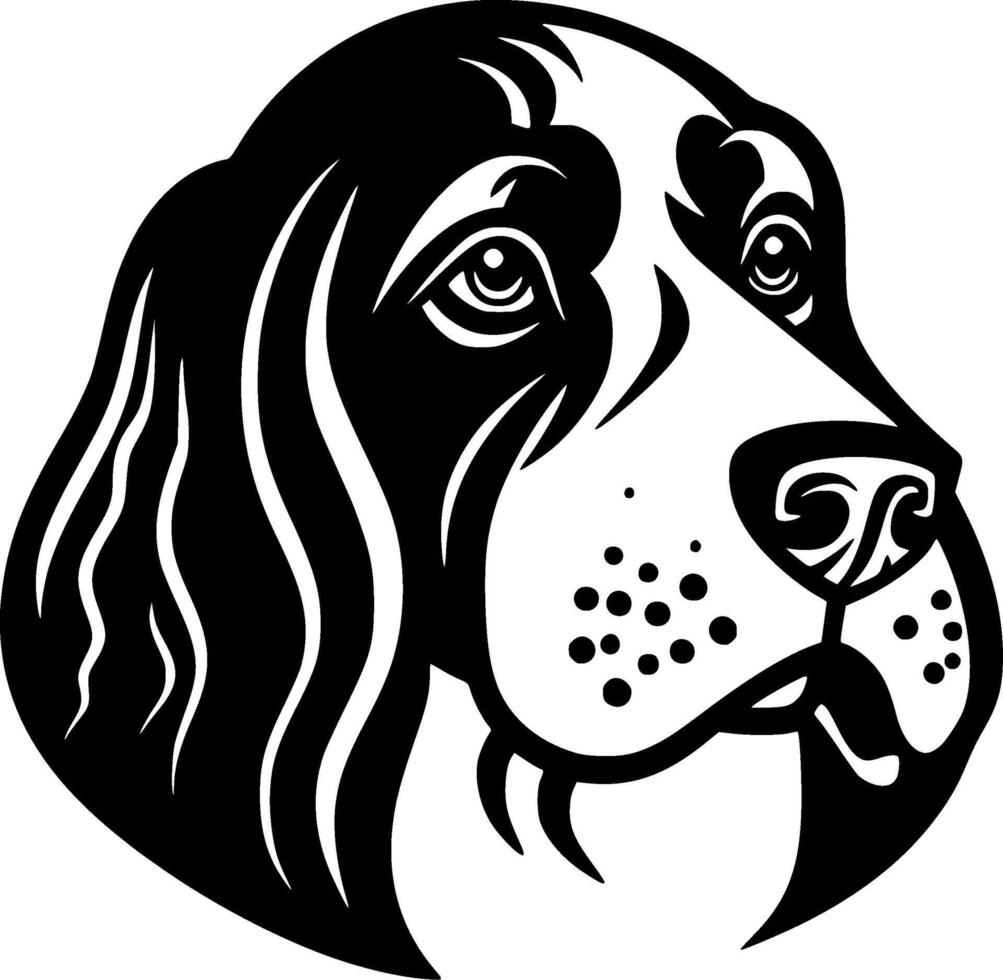 Hund - - schwarz und Weiß isoliert Symbol - - Vektor Illustration