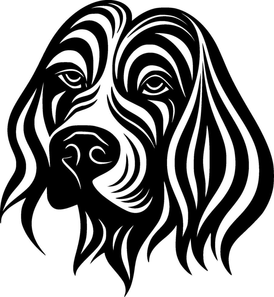 Hund - - schwarz und Weiß isoliert Symbol - - Vektor Illustration