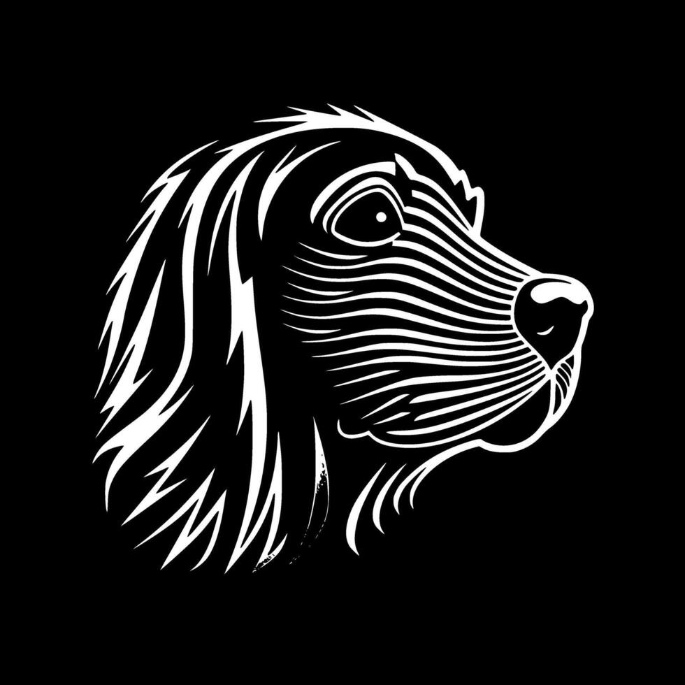 hund - minimalistisk och platt logotyp - vektor illustration