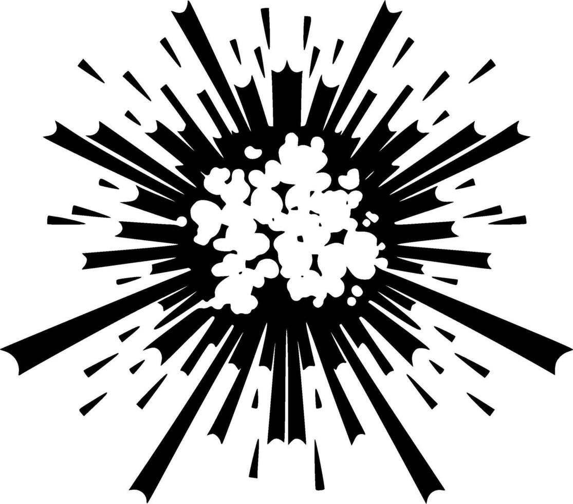 explosion - minimalistisk och platt logotyp - vektor illustration