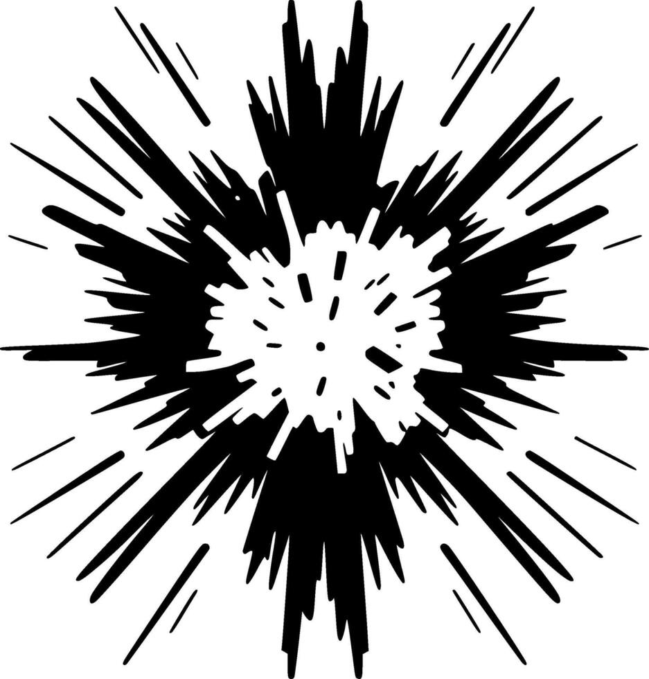 explosion - minimalistisk och platt logotyp - vektor illustration