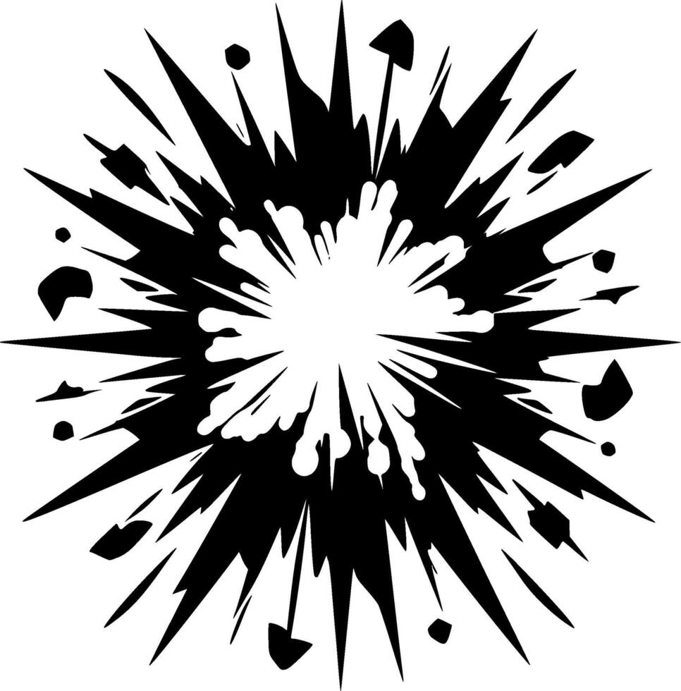 Explosion, minimalistisch und einfach Silhouette - - Vektor Illustration