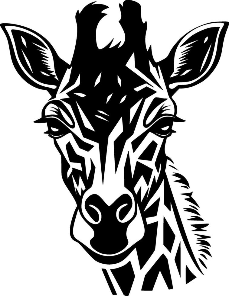 Giraffe - - minimalistisch und eben Logo - - Vektor Illustration