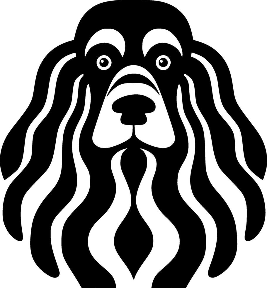 pudel hund - minimalistisk och platt logotyp - vektor illustration