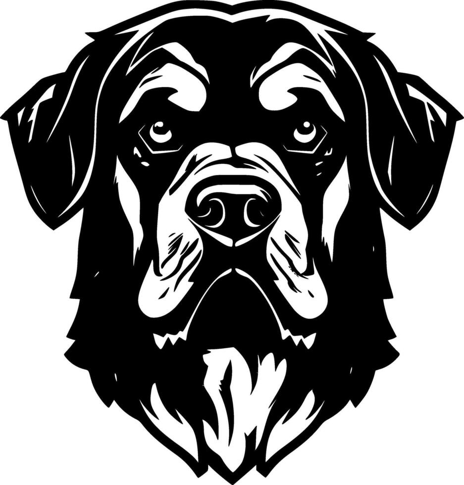 Rottweiler, minimalistisch und einfach Silhouette - - Vektor Illustration