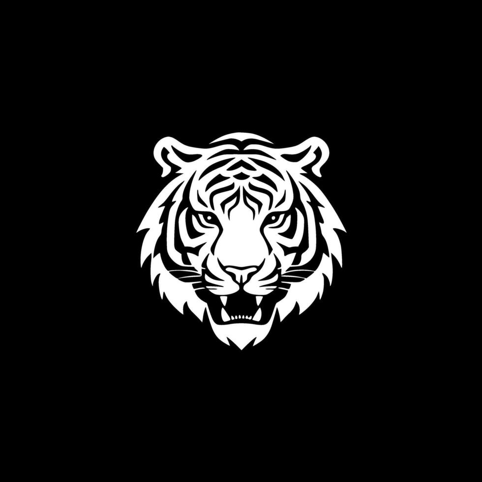 Tiger - - minimalistisch und eben Logo - - Vektor Illustration