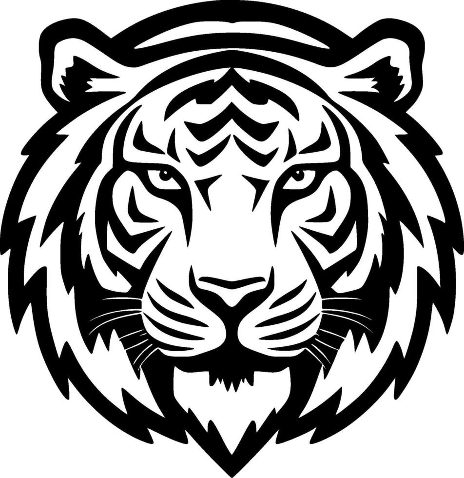 Tiger - - minimalistisch und eben Logo - - Vektor Illustration