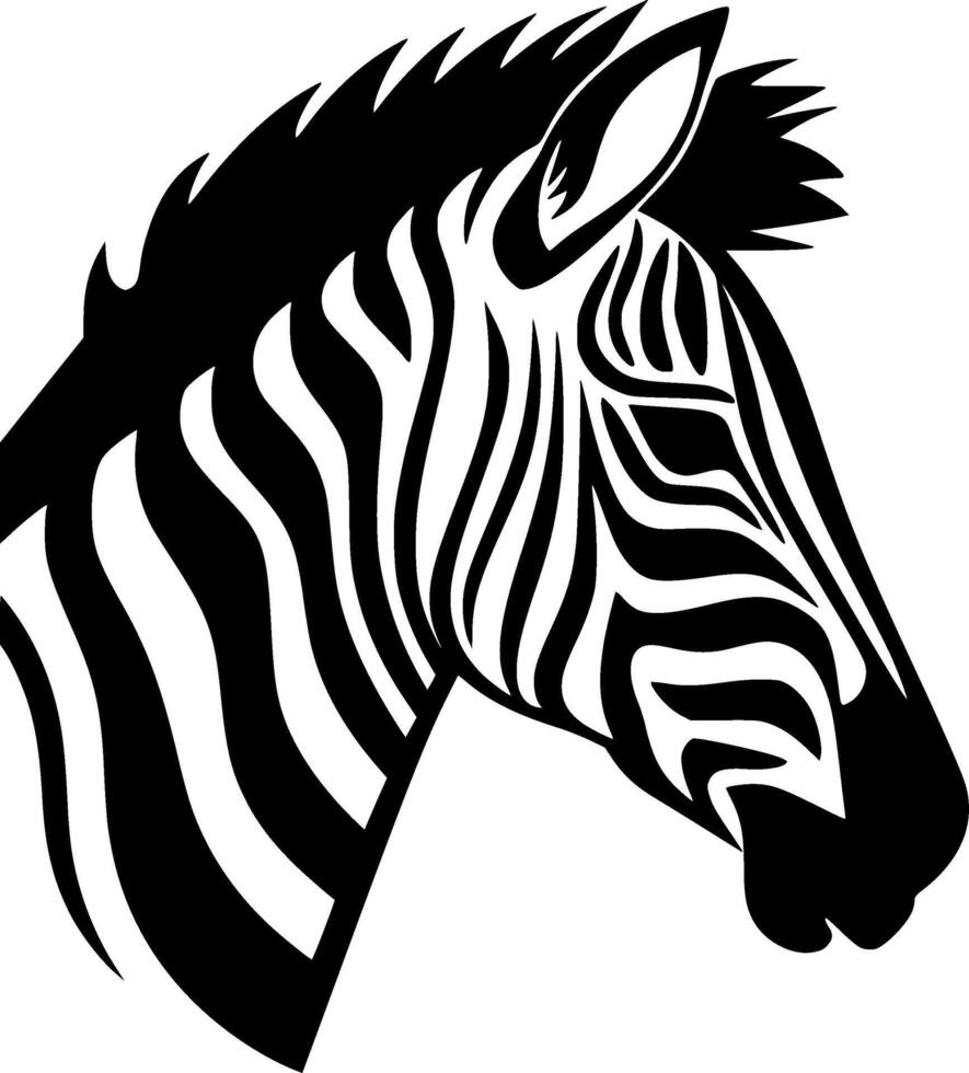 Zebra - - minimalistisch und eben Logo - - Vektor Illustration