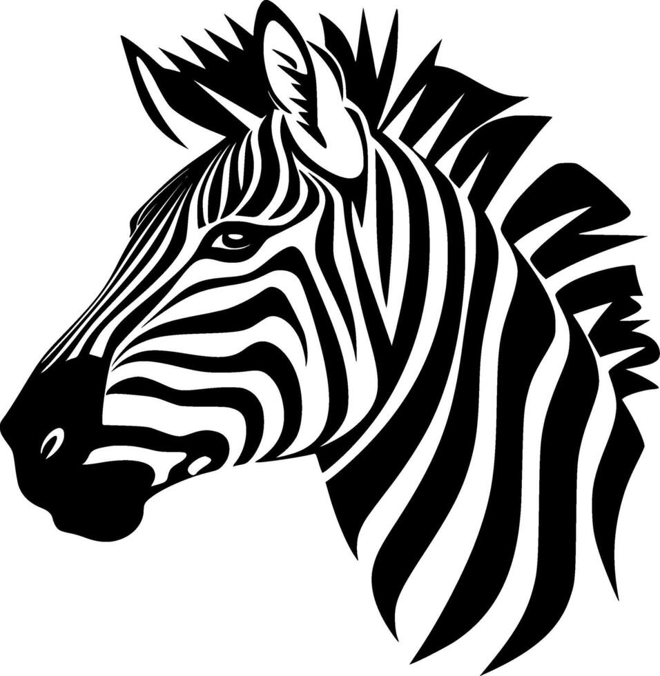 Zebra, schwarz und Weiß Vektor Illustration