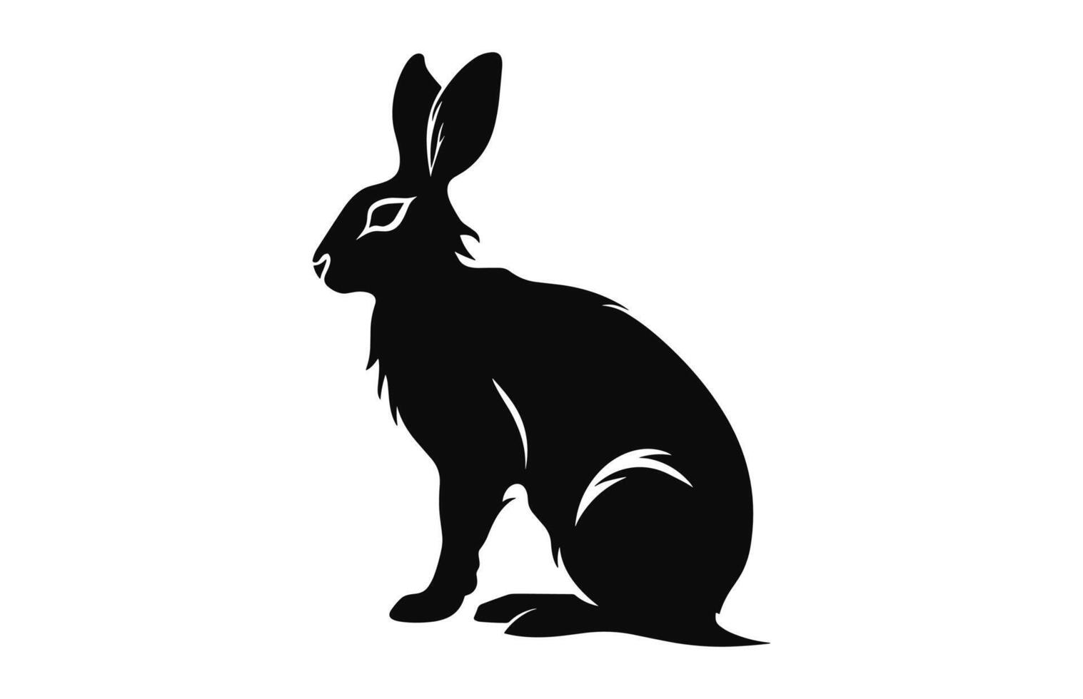 Hase Silhouette Vektor isoliert auf ein Weiß Hintergrund